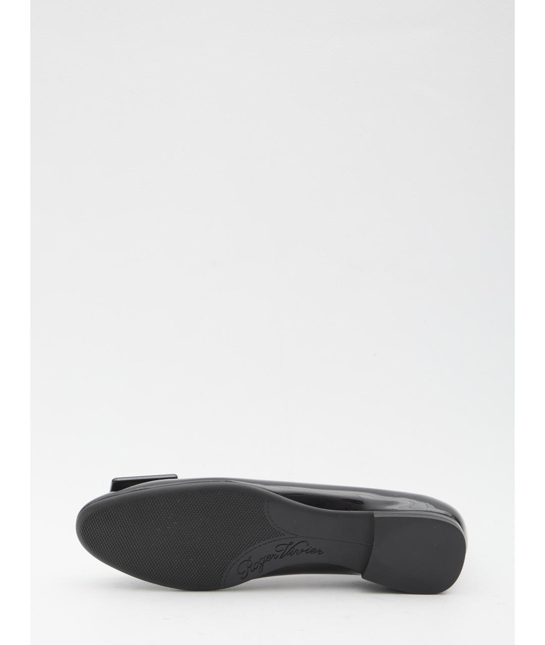 ROGER VIVIER Черные кожаные балетки, фото 4