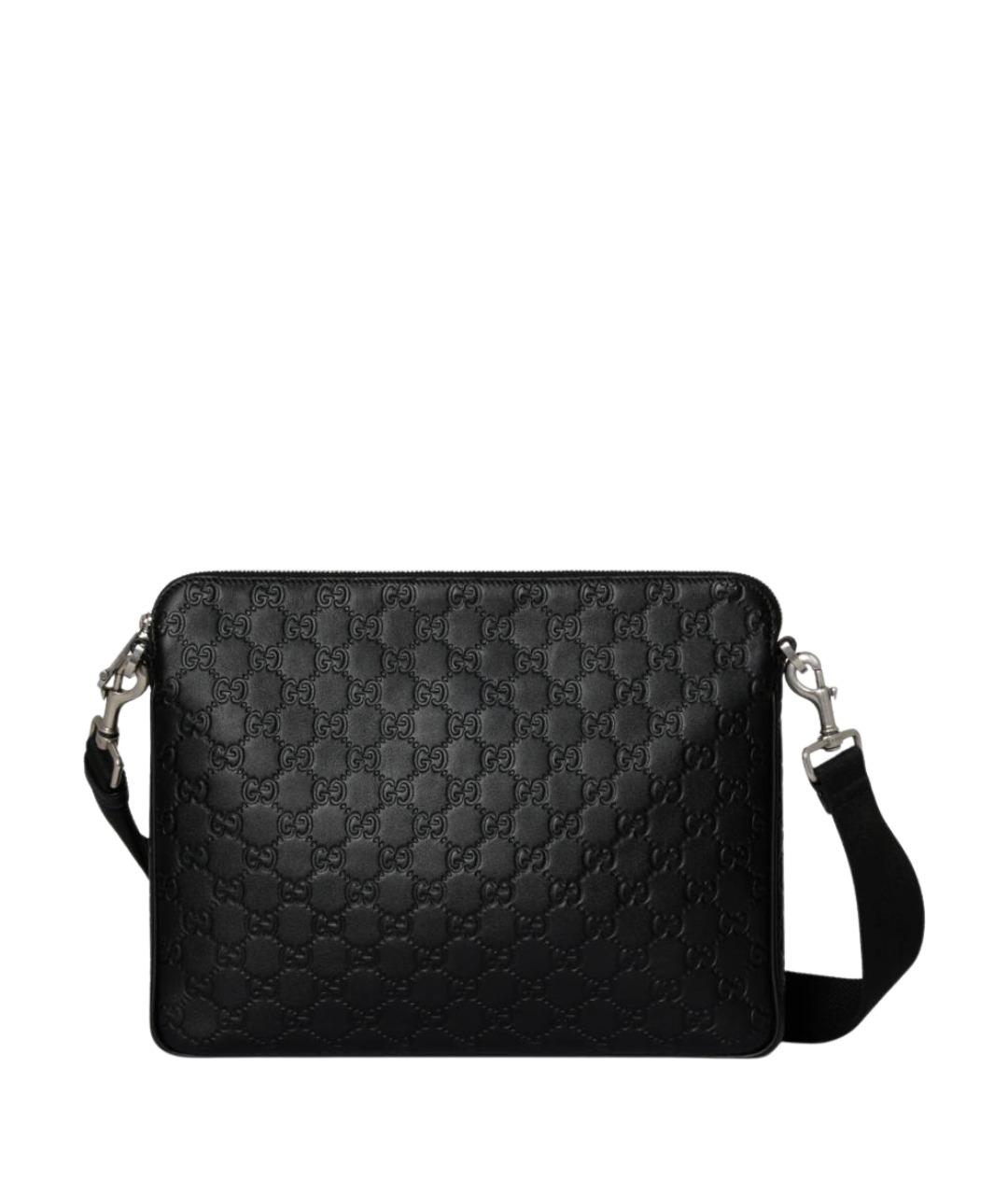 GUCCI Черная кожаная сумка на плечо, фото 1