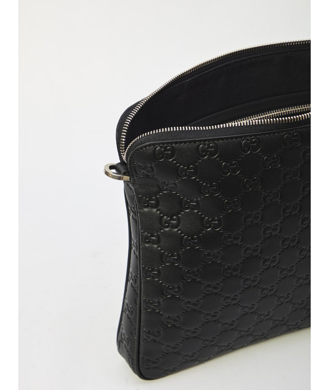 GUCCI Черная кожаная сумка на плечо, фото 5