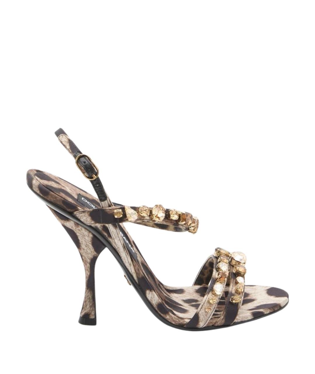 DOLCE&GABBANA Мульти текстильные босоножки, фото 1