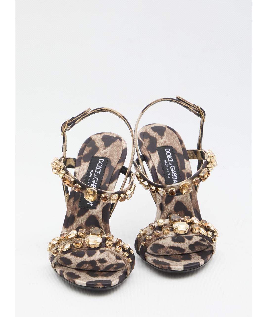 DOLCE&GABBANA Мульти текстильные босоножки, фото 5