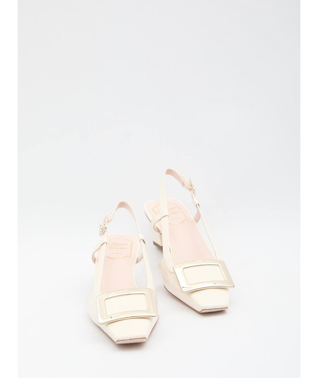 ROGER VIVIER Бежевые кожаные туфли, фото 5