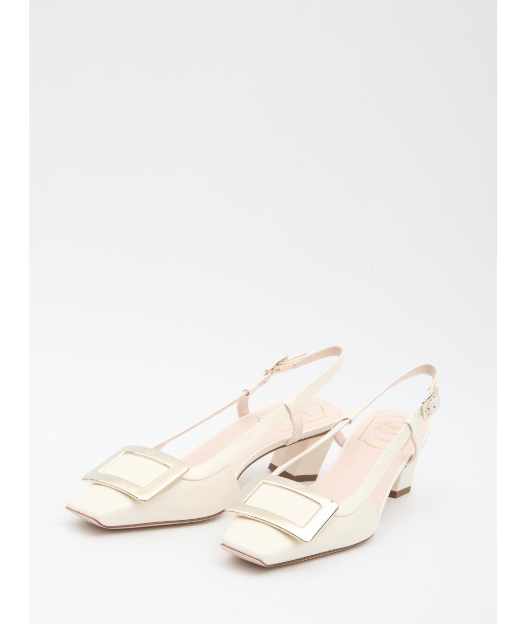 ROGER VIVIER Бежевые кожаные туфли, фото 2