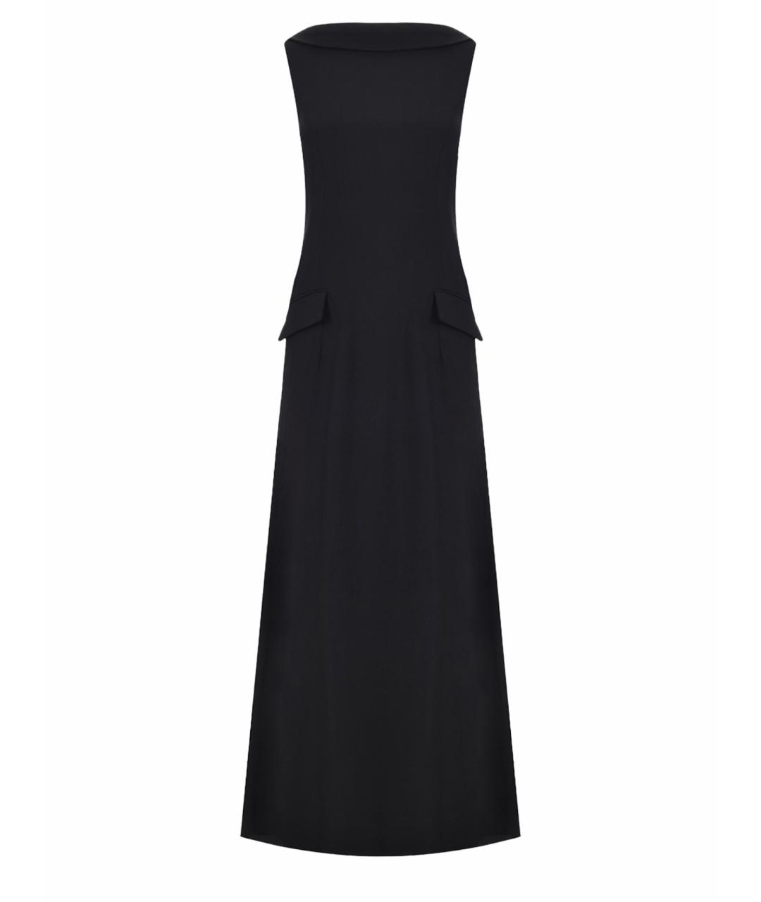 ALBERTA FERRETTI Черное ацетатное вечернее платье, фото 1