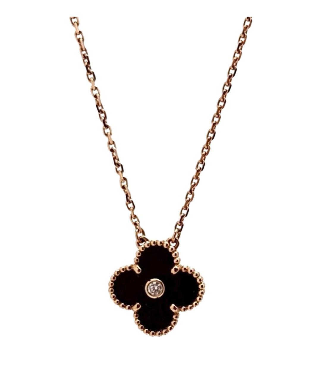 VAN CLEEF & ARPELS Черное колье из розового золота, фото 1