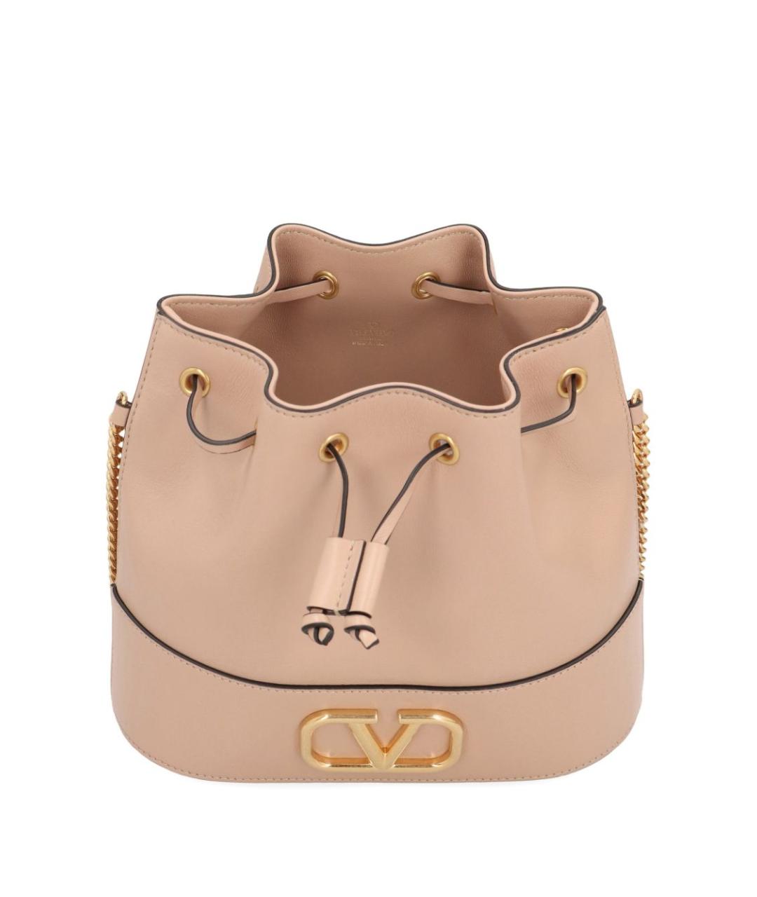 VALENTINO Розовая кожаная сумка тоут, фото 2