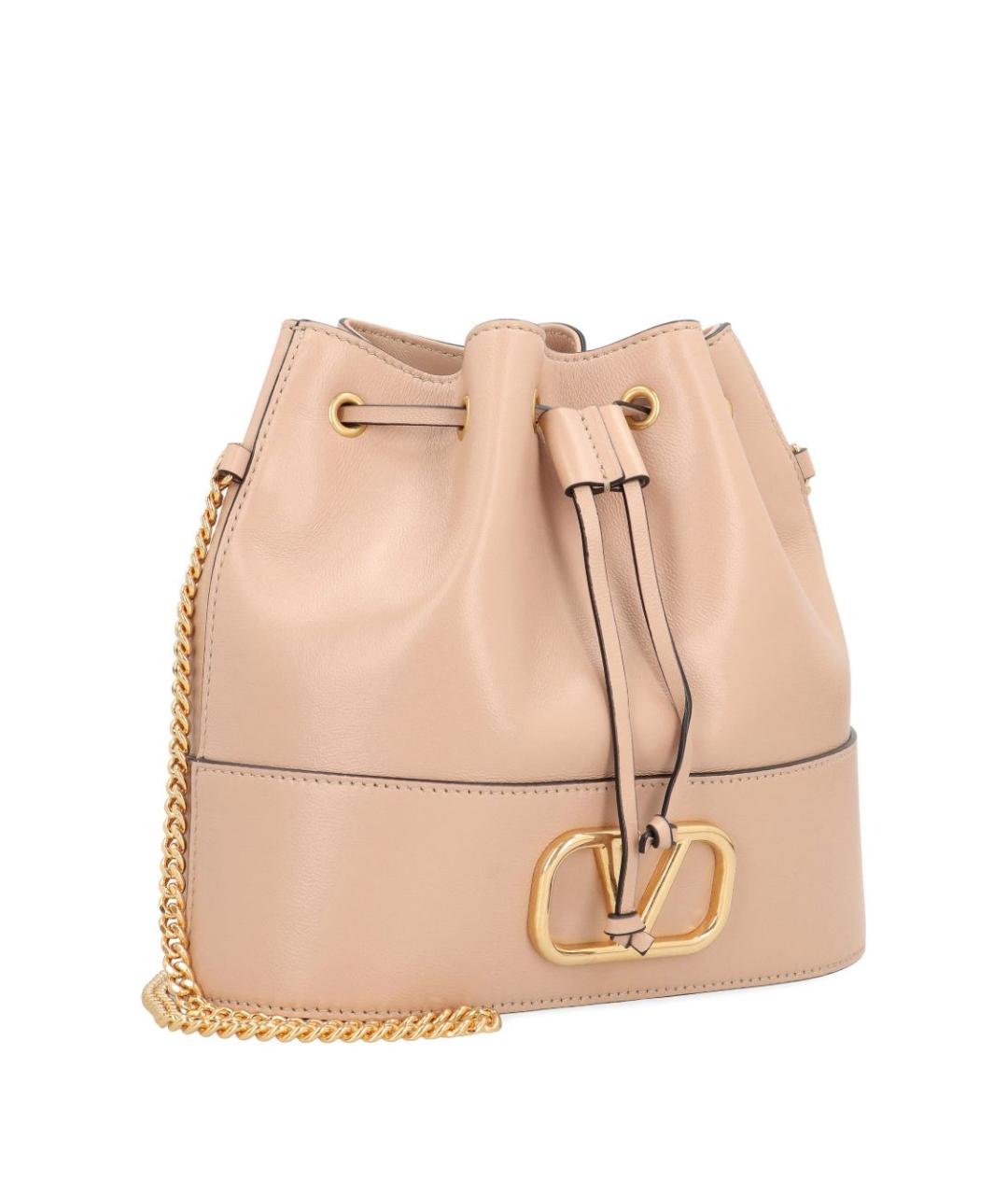 VALENTINO Розовая кожаная сумка тоут, фото 3