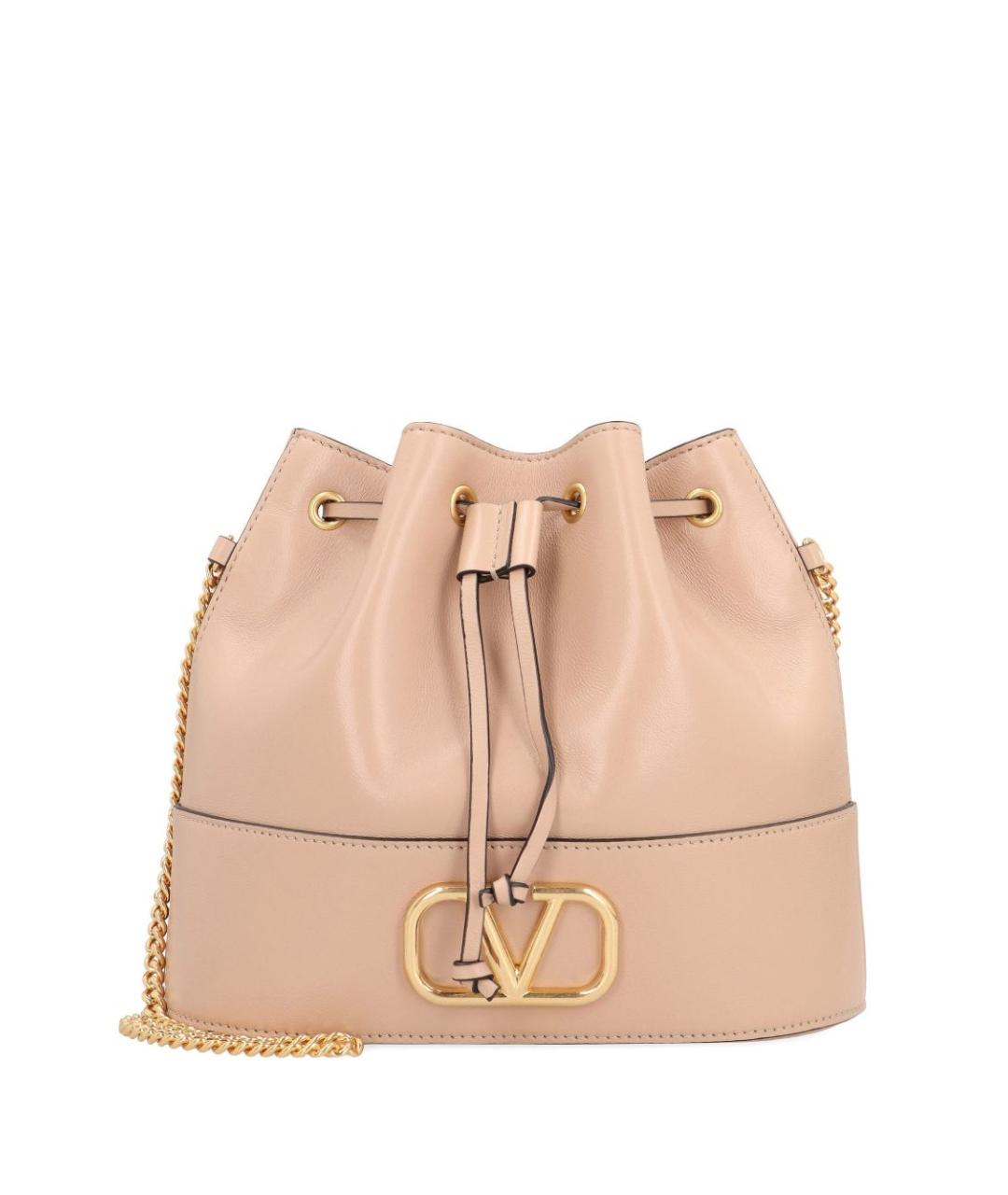 VALENTINO Розовая кожаная сумка тоут, фото 1