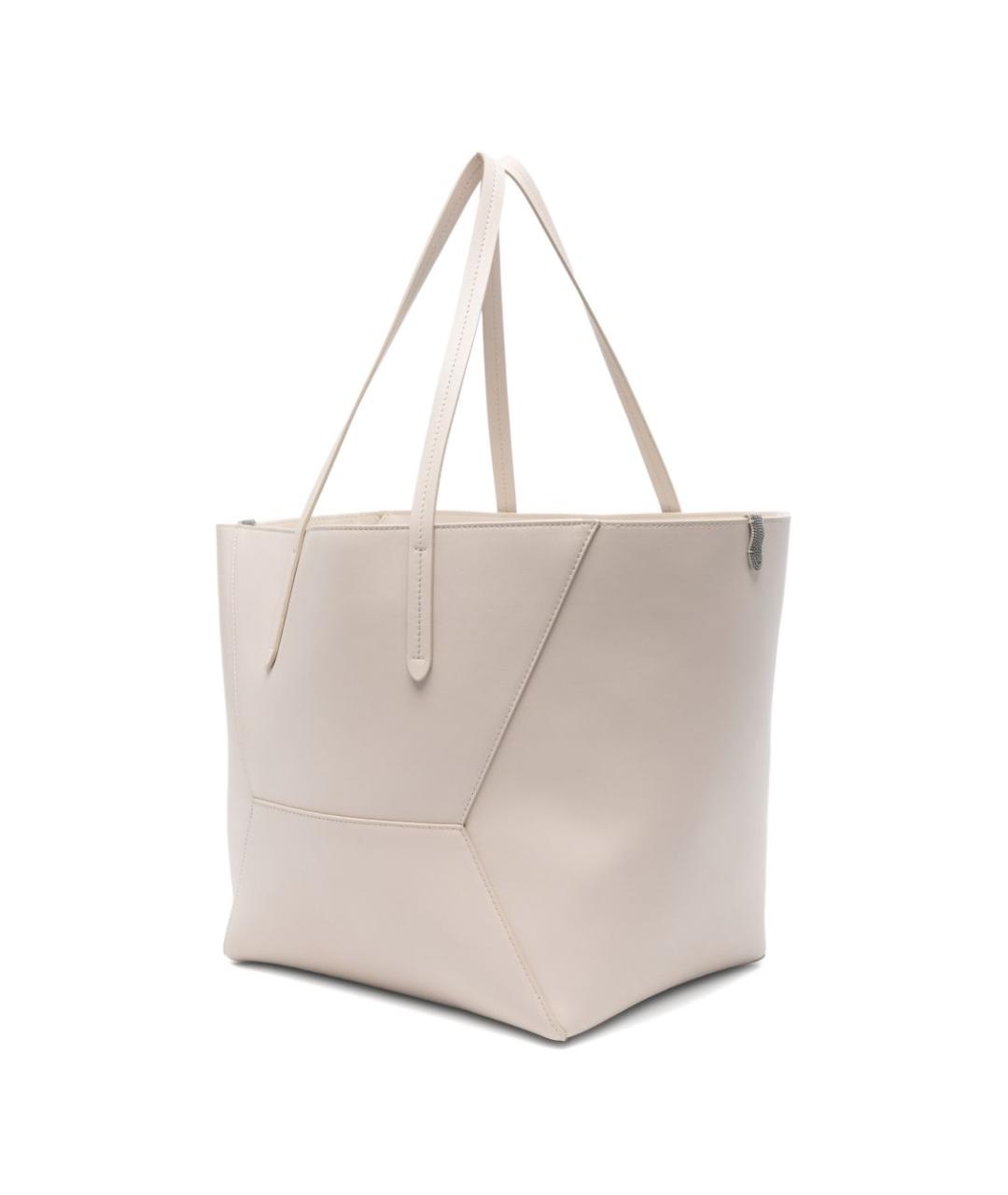 BRUNELLO CUCINELLI Бежевая кожаная сумка тоут, фото 2