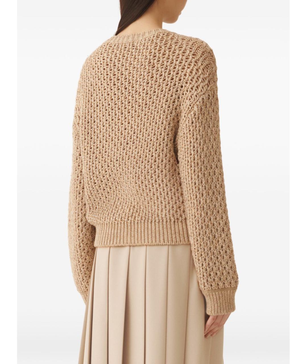 FABIANA FILIPPI Бежевый хлопковый джемпер / свитер, фото 5