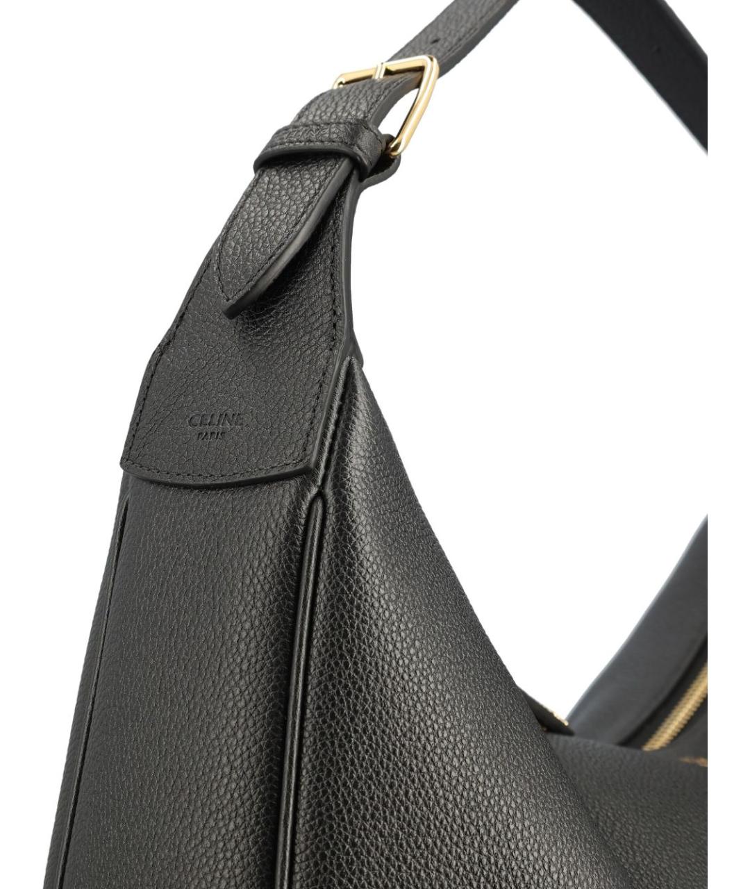 CELINE Черная кожаная сумка через плечо, фото 3