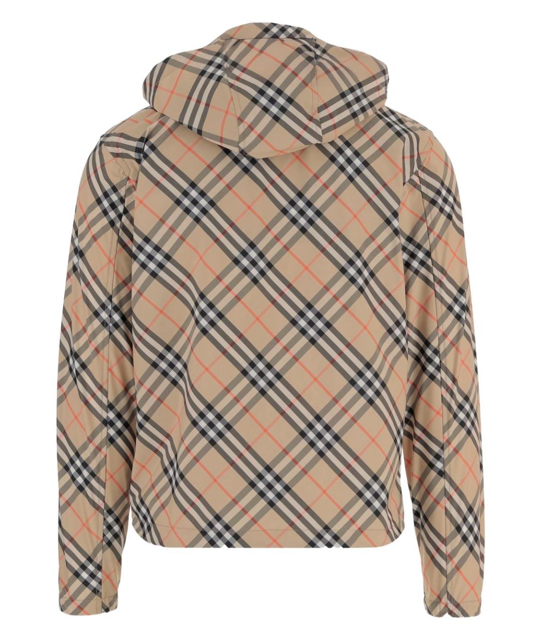 BURBERRY Бежевая полиэстеровая куртка, фото 2