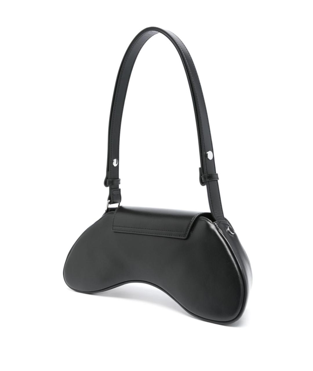 DIESEL Черная кожаная сумка через плечо, фото 4