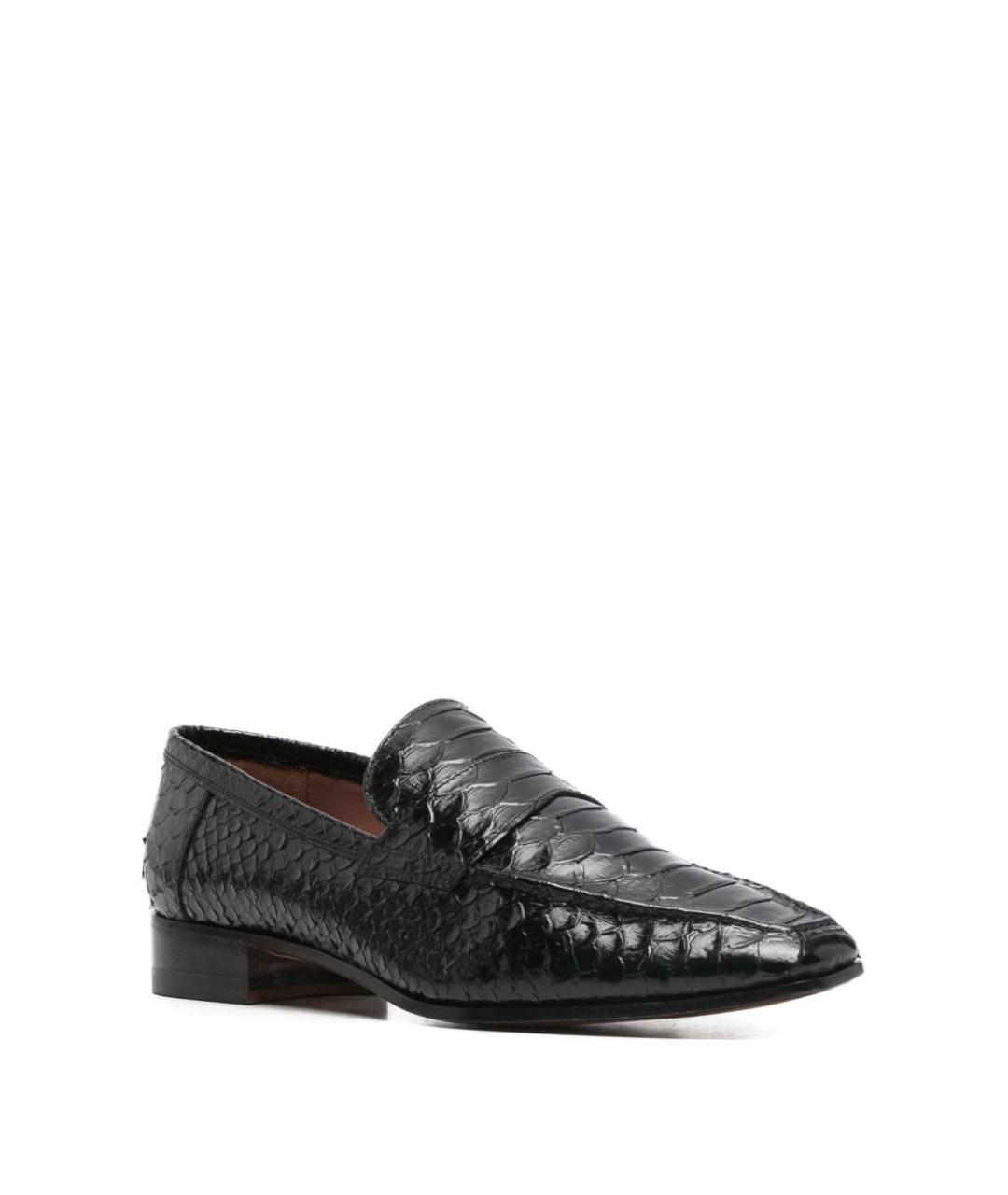 PARIS TEXAS Черные кожаные мокасины, фото 2