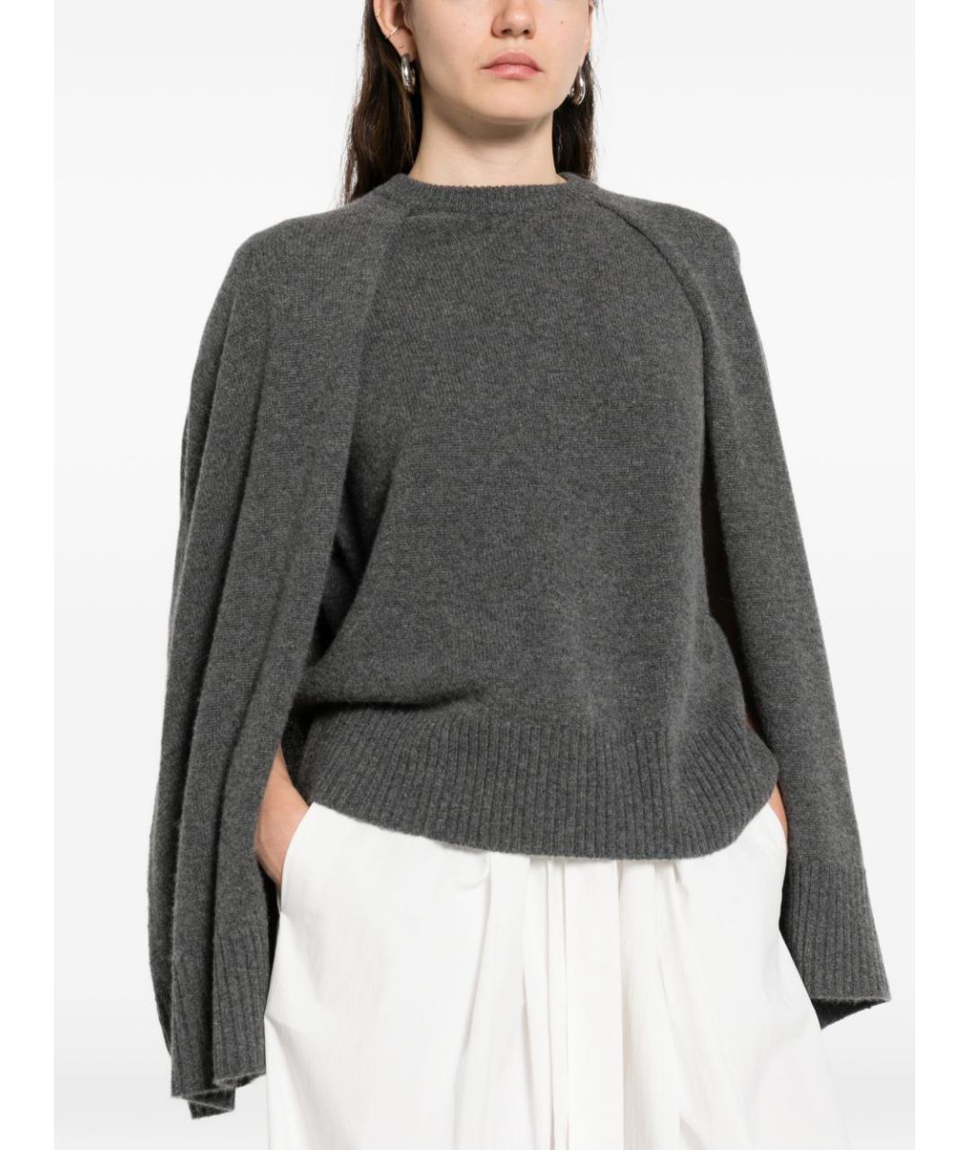 TOTEME Серый кашемировый джемпер / свитер, фото 3