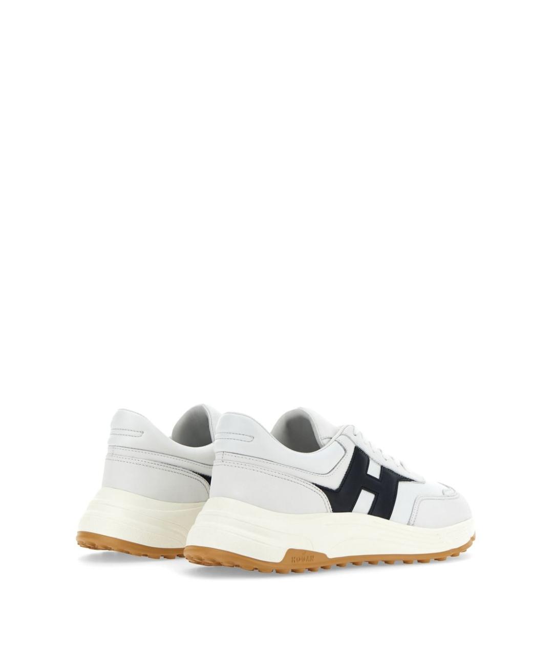 HOGAN Белые кожаные низкие кроссовки / кеды, фото 3
