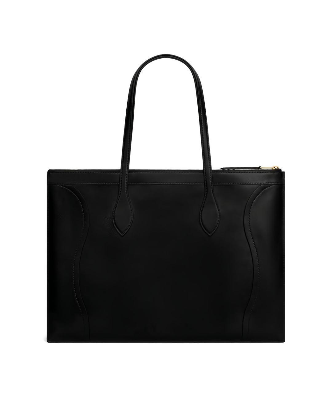 CELINE Черная кожаная сумка тоут, фото 2