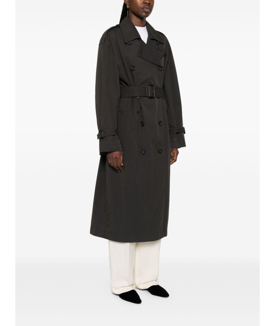 TOTEME Черный хлопковый тренч/плащ, фото 5