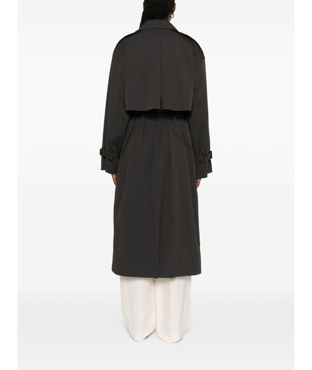 TOTEME Черный хлопковый тренч/плащ, фото 3