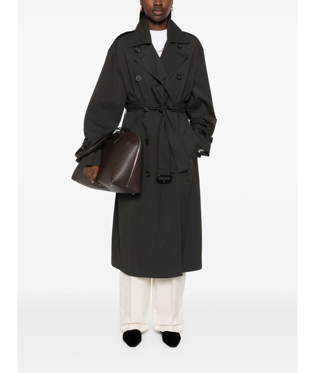 TOTEME Черный хлопковый тренч/плащ, фото 2