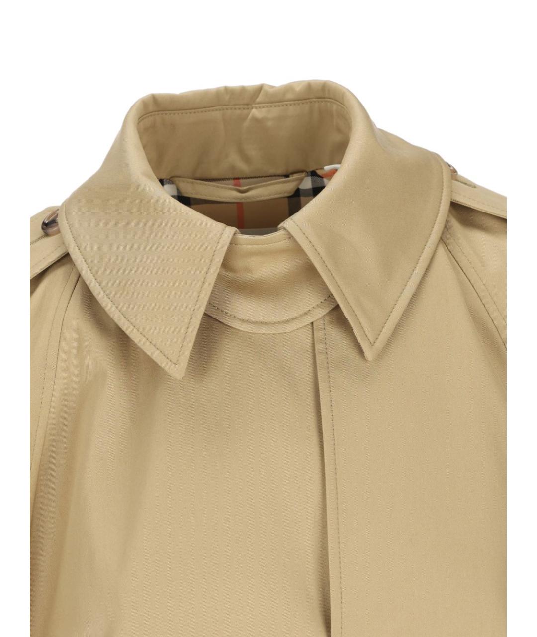BURBERRY Бежевый хлопковый тренч/плащ, фото 3