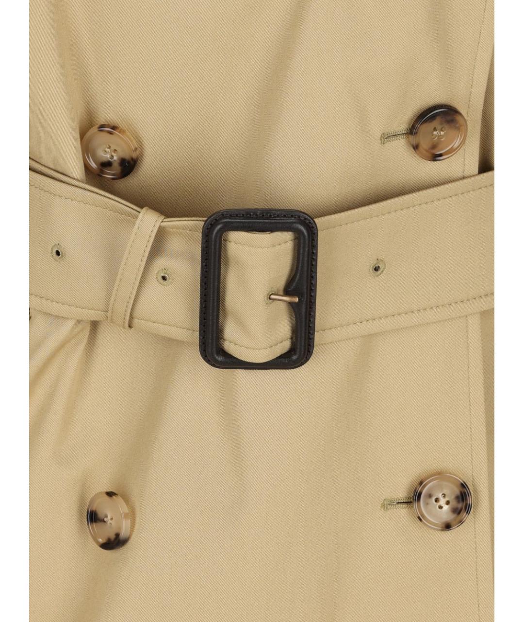 BURBERRY Бежевый хлопковый тренч/плащ, фото 4