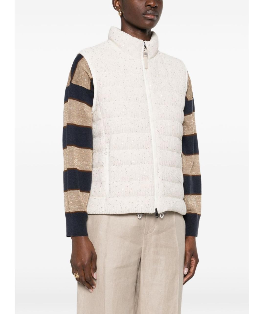 BRUNELLO CUCINELLI Бежевый хлопковый жилет, фото 4