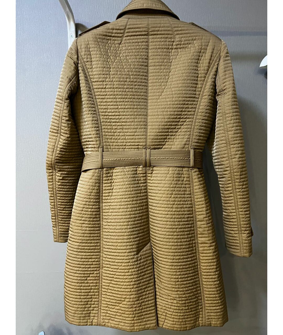 BURBERRY Бежевое синтетическое пальто, фото 2
