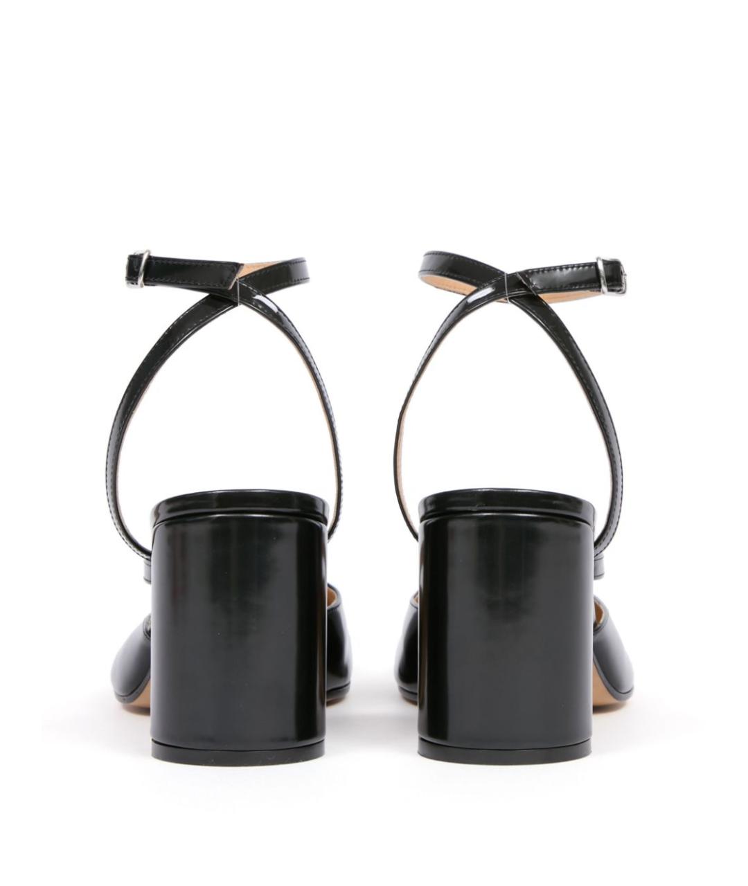 MAISON MARGIELA Черные кожаные туфли, фото 4