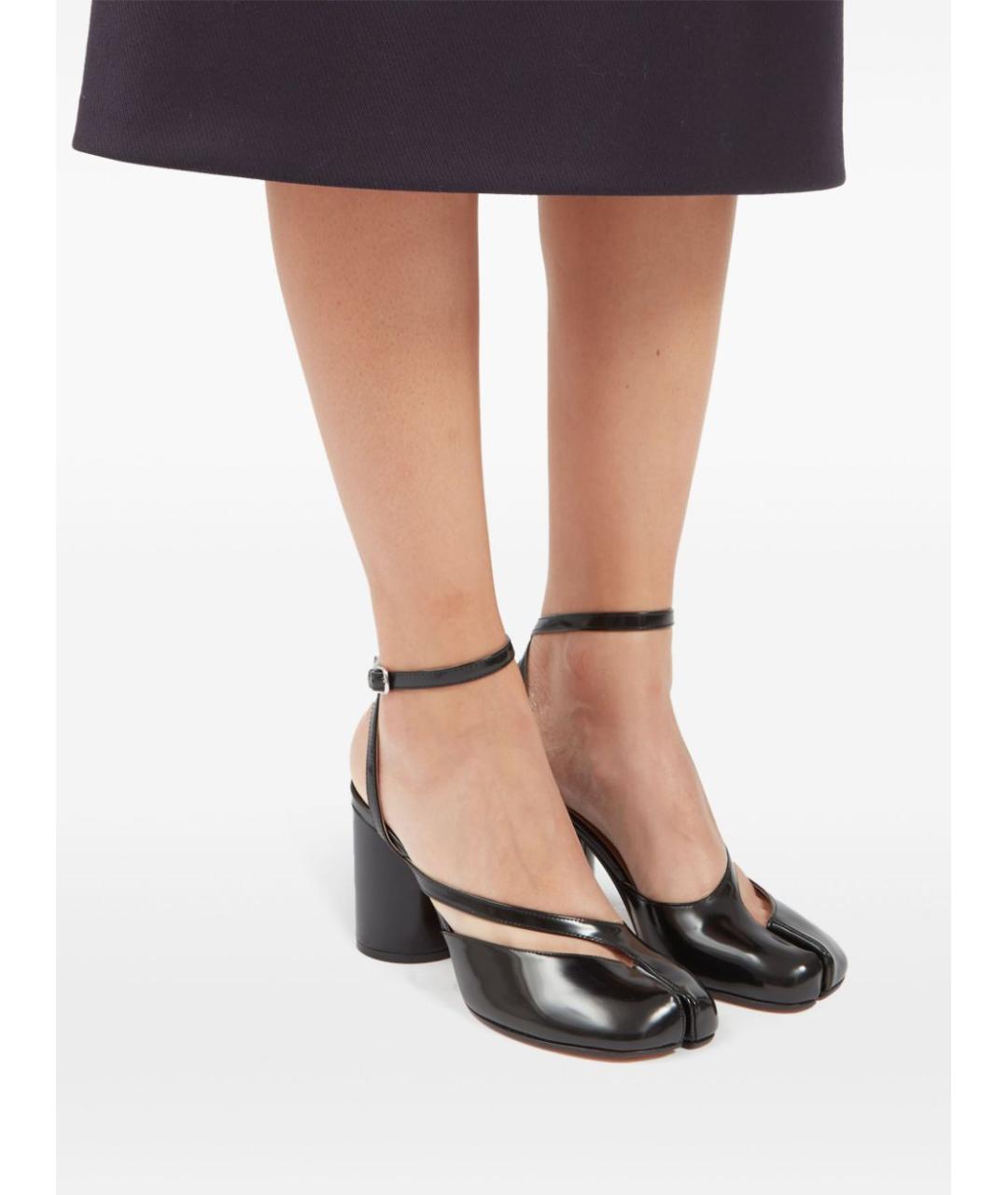 MAISON MARGIELA Черные кожаные туфли, фото 6