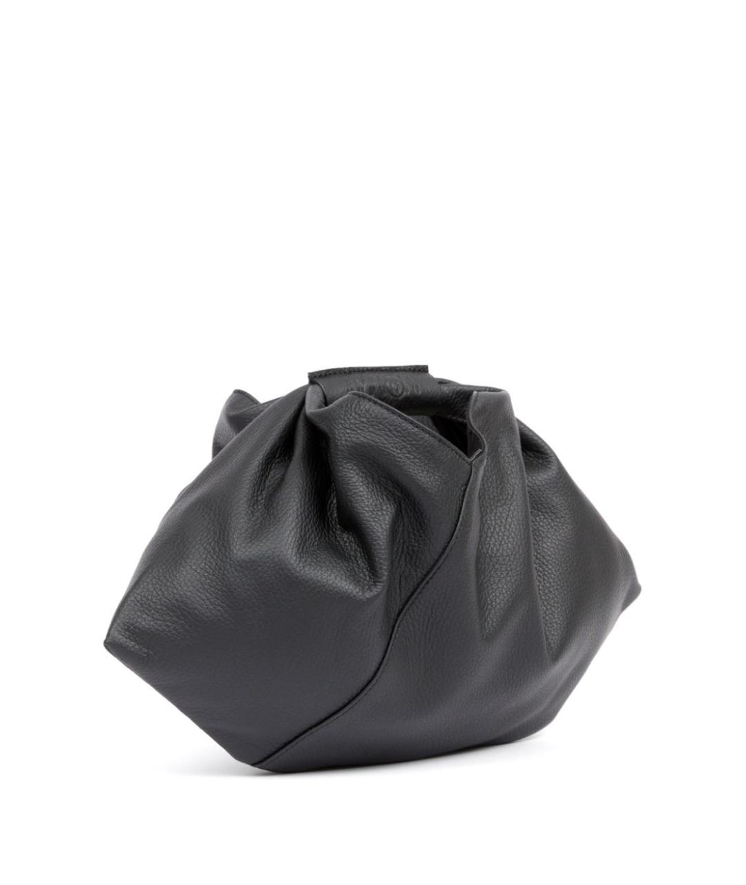 MM6 MAISON MARGIELA Черная кожаная сумка тоут, фото 2