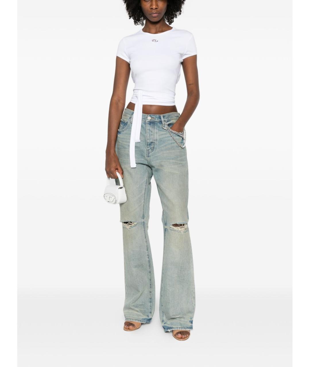 DIESEL Белая хлопковая футболка, фото 4