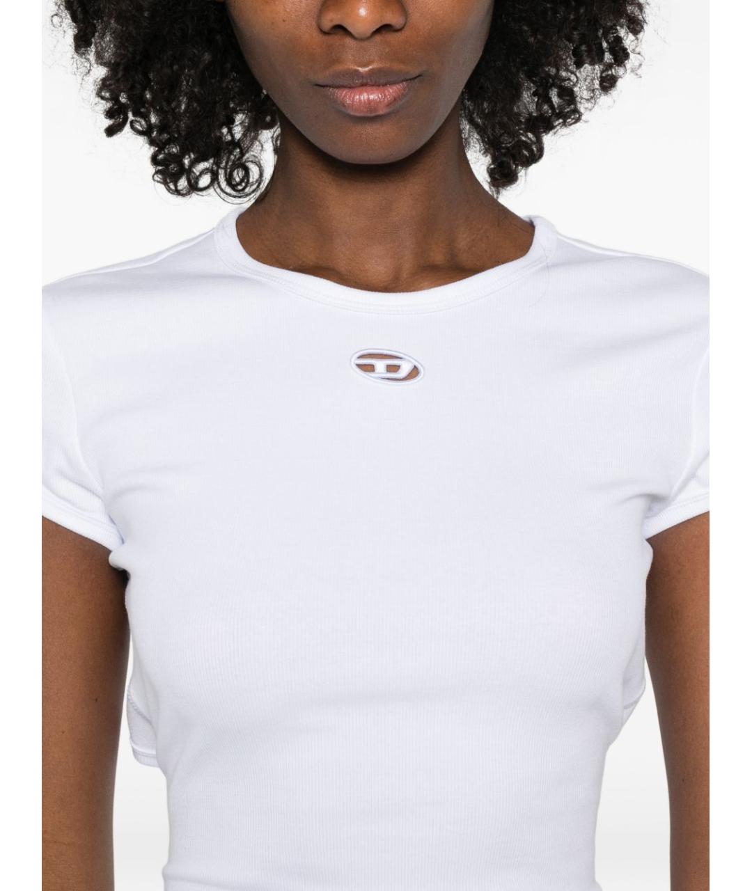 DIESEL Белая хлопковая футболка, фото 5