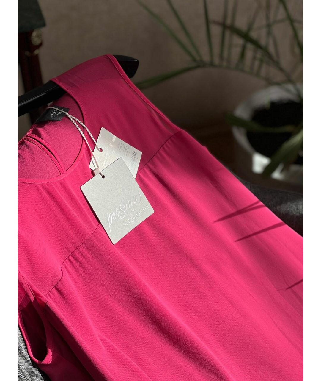 MARINA RINALDI Розовый полиэстеровый сарафан, фото 5