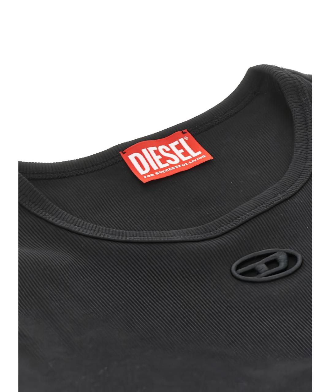 DIESEL Черная хлопковая футболка, фото 2