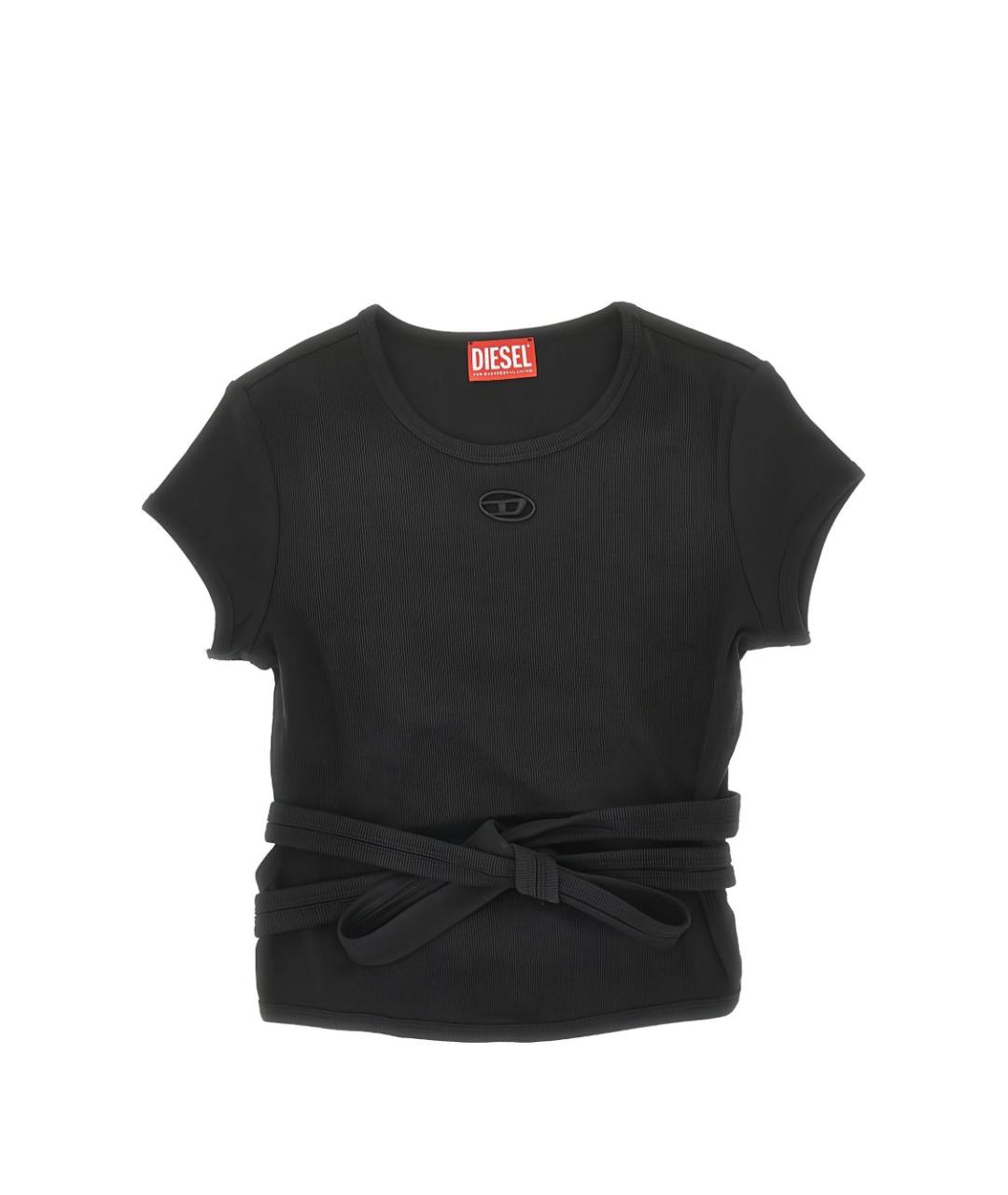 DIESEL Черная хлопковая футболка, фото 1
