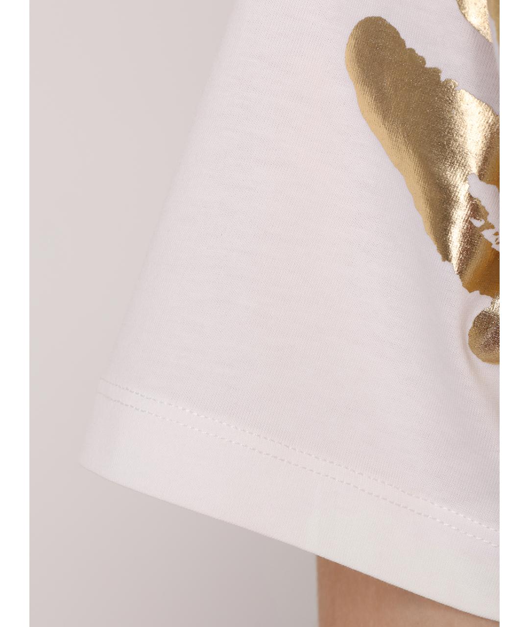 ALBERTA FERRETTI Белая хлопковая футболка, фото 5