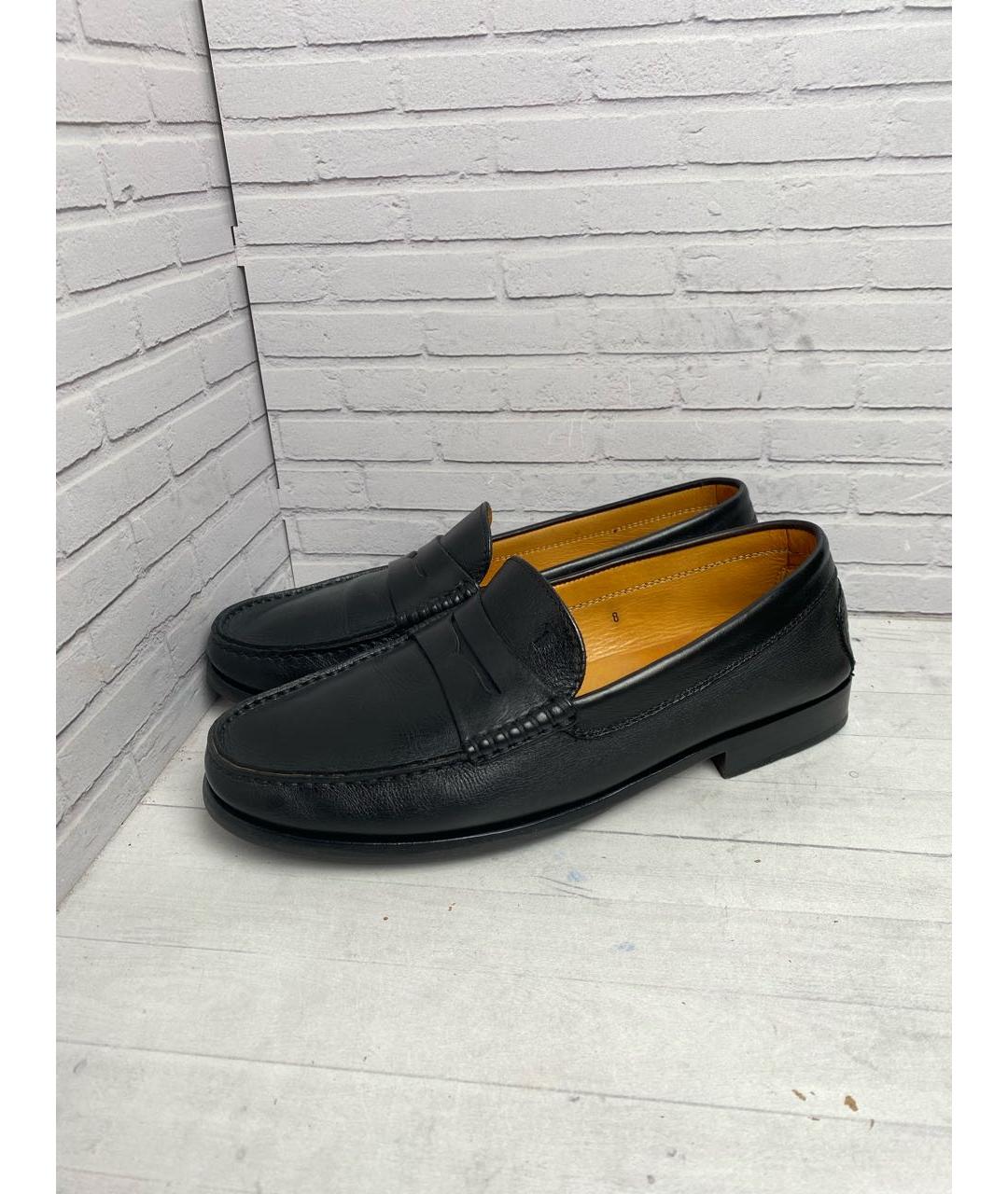 TOD'S Черные кожаные лоферы, фото 5