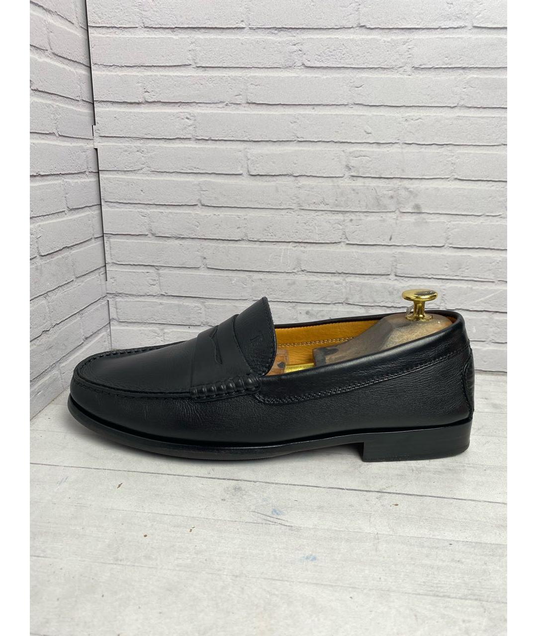 TOD'S Черные кожаные лоферы, фото 6