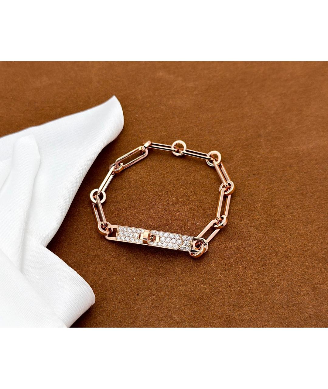 HERMES Золотой браслет из розового золота, фото 3