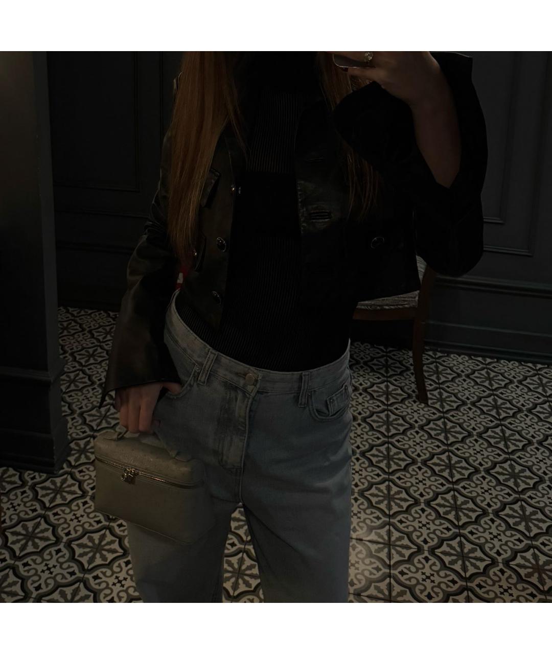 LORO PIANA Голубая сумка с короткими ручками из экзотической кожи, фото 7