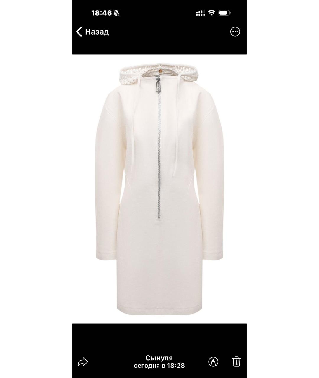 BOTTEGA VENETA Бежевое льняное повседневное платье, фото 5