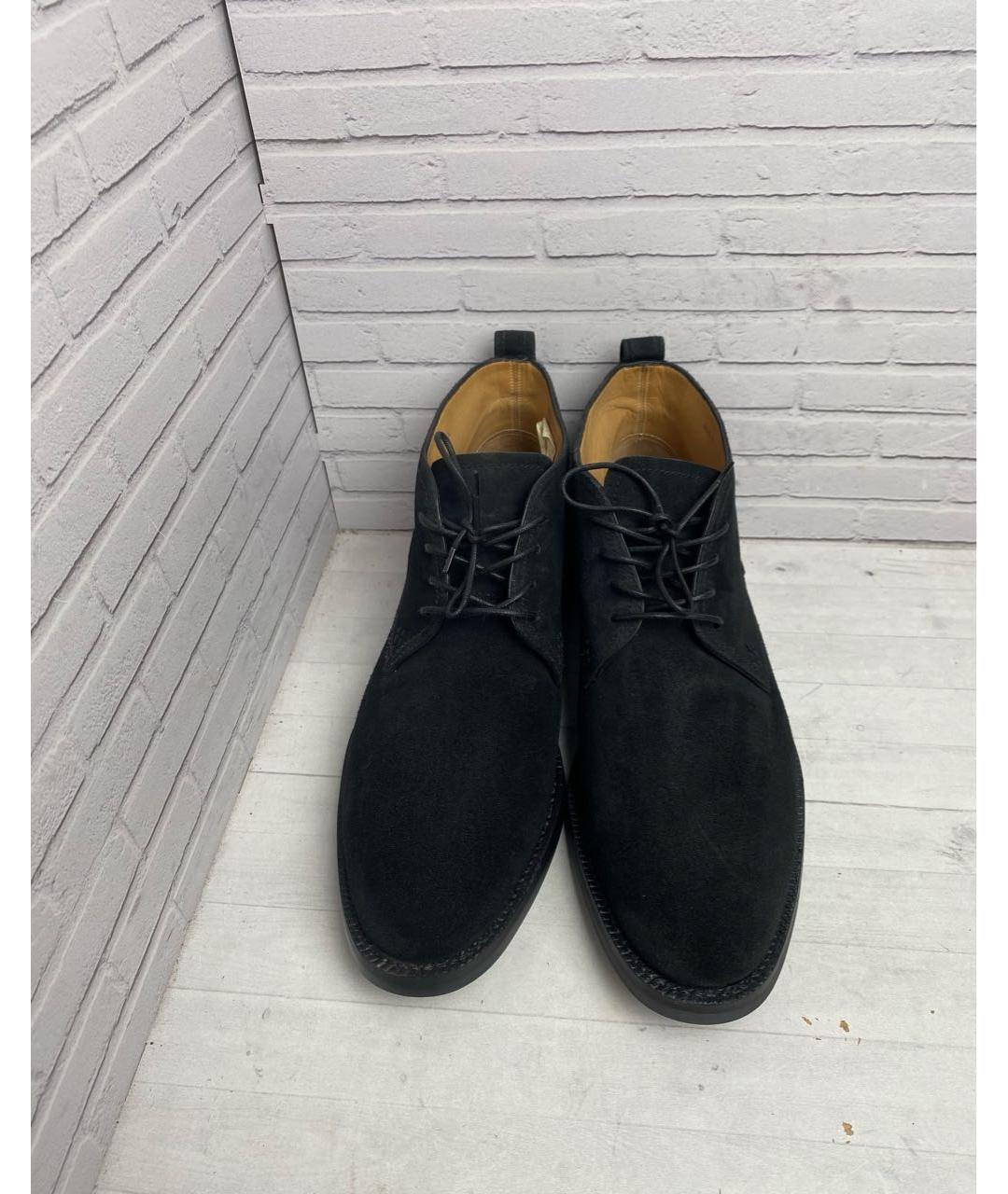 BALLY Черные замшевые низкие ботинки, фото 2