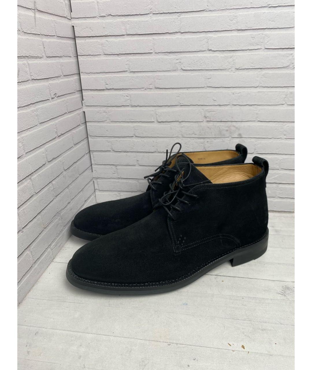 BALLY Черные замшевые низкие ботинки, фото 5