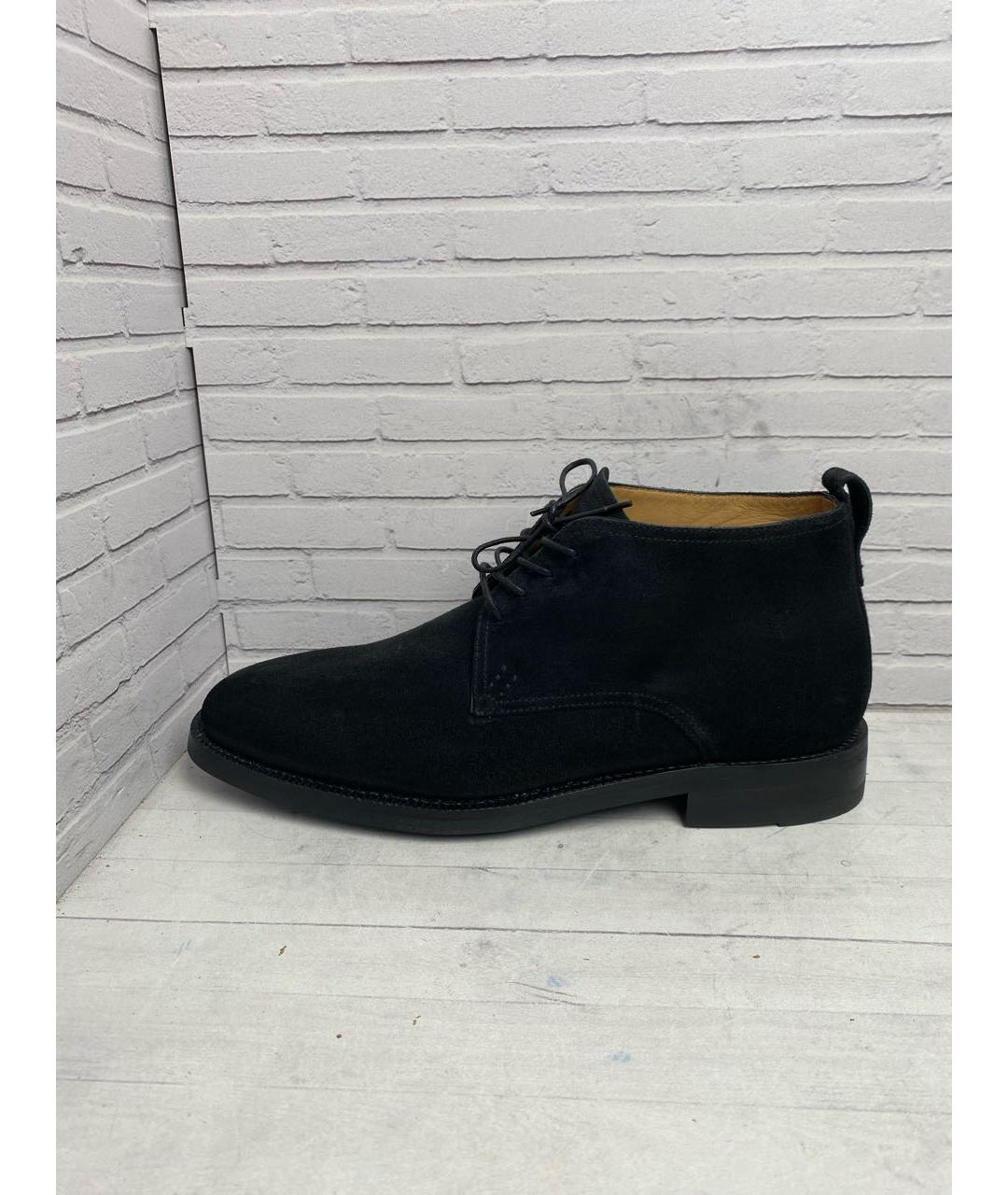 BALLY Черные замшевые низкие ботинки, фото 6