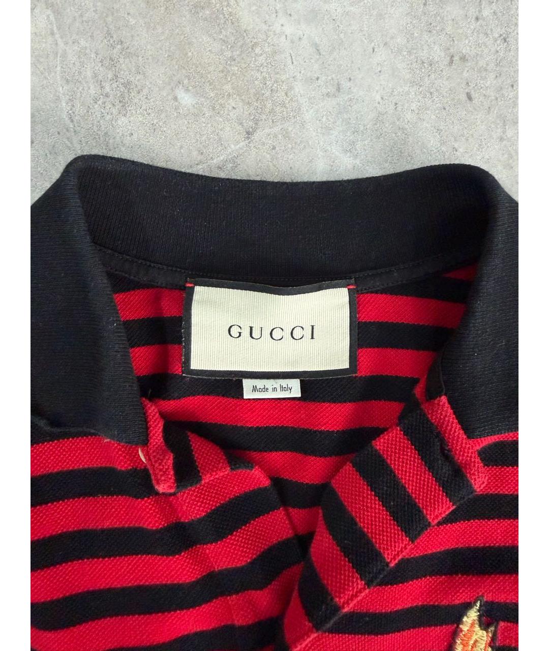 GUCCI Мульти хлопковое поло с коротким рукавом, фото 3
