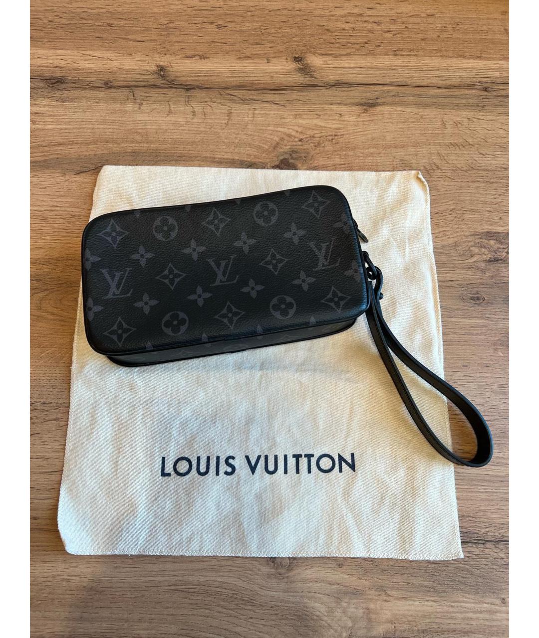 LOUIS VUITTON Черная барсетка, фото 3