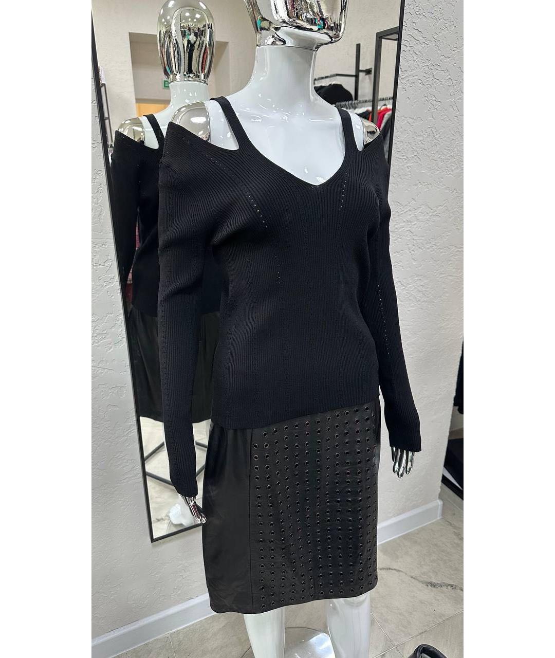 SANDRO Черный вискозный джемпер / свитер, фото 6