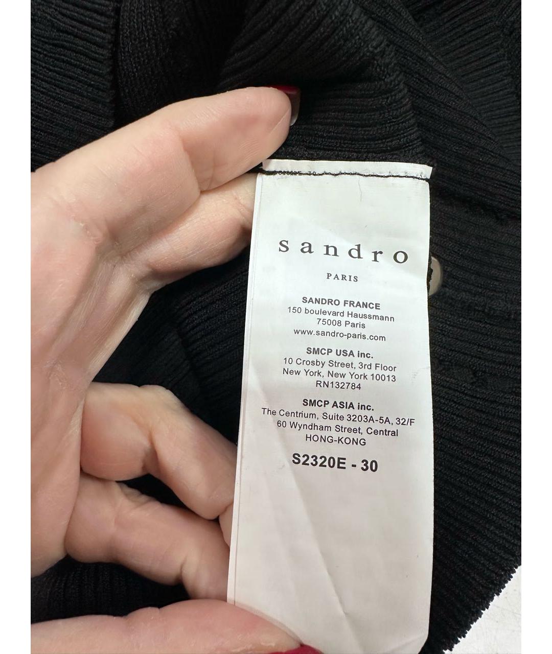 SANDRO Черный вискозный джемпер / свитер, фото 8
