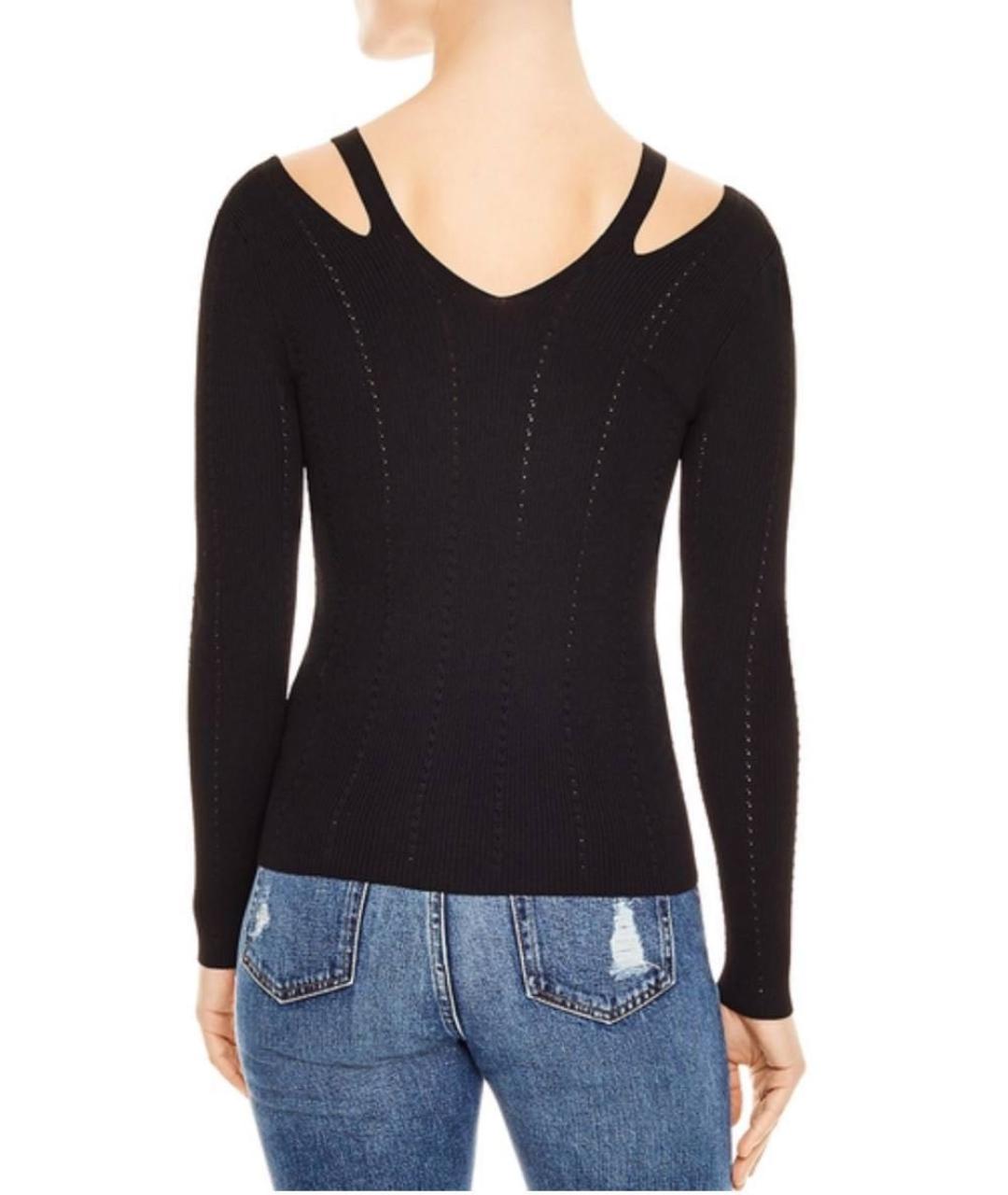 SANDRO Черный вискозный джемпер / свитер, фото 3